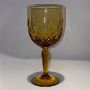 Amber Crystal Wine Glass